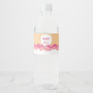 gestikte liefde Baby shower waterfles Etiket