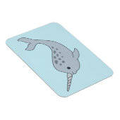 Gestikte Narwhal Magnet Magneet (Rechterzijde)