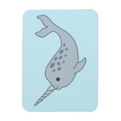 Gestikte Narwhal Magnet Magneet (Verticaal)