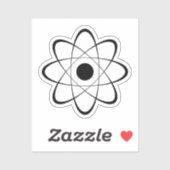 Gestileerd Atoomsymbool Sticker (Vel)
