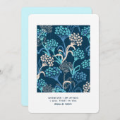 Gestileerd Hydrangea Bloempatroon - Elegant Blauw Feestdagenkaart (Voorkant / Achterkant)