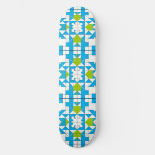 Gestileerd patroon van puzzelstukken skateboard