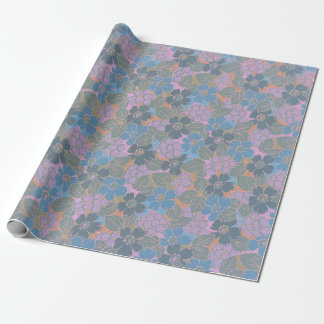 Gestileerd Retro Bloemmotief Cadeaupapier