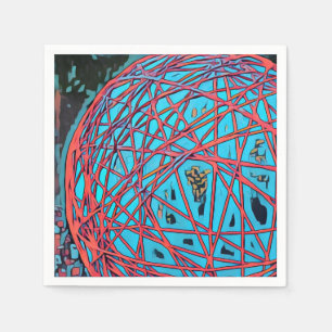 Gestileerde Abstracte Kunst Schilderij Papieren Se Servet