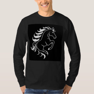 Gestileerde afbeelding van een paard t-shirt