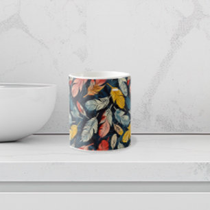 Gestileerde Art Nouveau veren Koffiemok