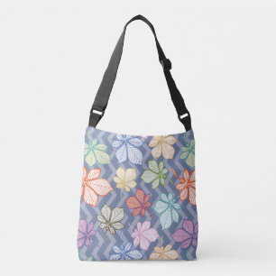 Gestileerde bladeren crossbody tas