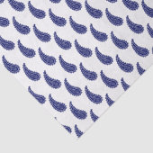 gestileerde blauwe paisley tissuepapier (Detail)