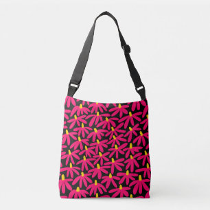 Gestileerde bloemen - Crimson, Amber en Zwart Crossbody Tas