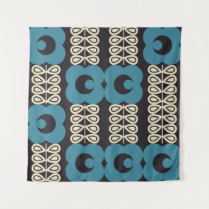 Gestileerde bloemen: geometrisch. wandkleed