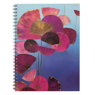 gestileerde bordeauxbloem notitieboek