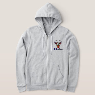 Gestileerde Bushido Karate logo rits hoodie