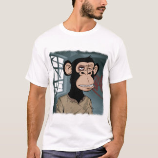 Gestileerde chimpansee t-shirt