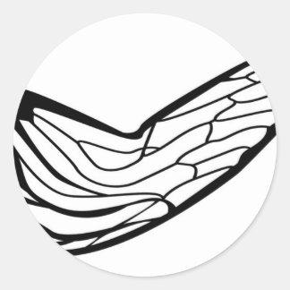 Gestileerde Cicada Wing Design Ronde Sticker