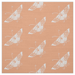Gestileerde Deco Butterfly, Pastel Peach Stof