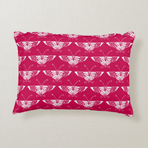 Gestileerde Deco vlinder - fuchsia roze Decoratief Kussen