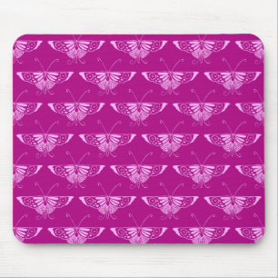 Gestileerde Deco vlinder - magenta en roze Muismat