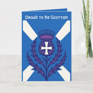 Gestileerde Distel St Andrews Kruis en Saltire Kaart