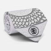  gestileerde draak-Stropdas met monogram Stropdas (Opgerold)