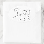 Gestileerde dressuur Sticker (Tas)
