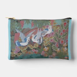 Gestileerde duiven in bloeiende tuin etui