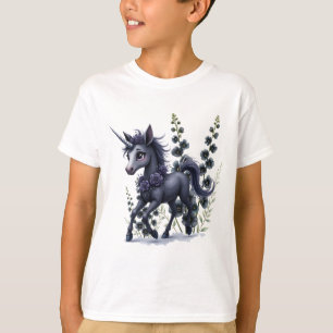 Gestileerde eenhoorn in bloemenpracht. t-shirt