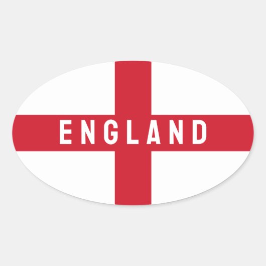 Gestileerde Engelse vlag Ovale Sticker (Voorkant)
