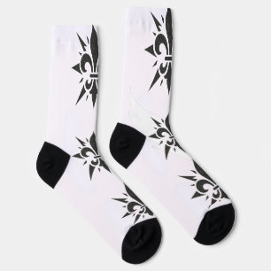 "Gestileerde Fleur-de-lis" Crew Soks Sokken