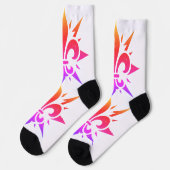 "Gestileerde Fleur-de-lis" Crew Soks Sokken (Links)
