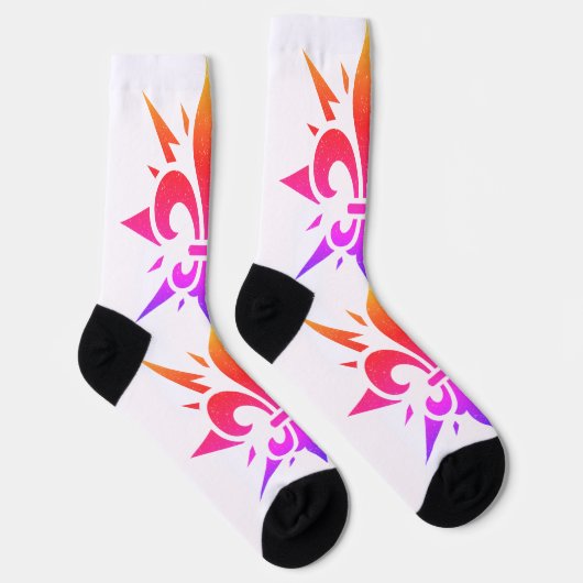 "Gestileerde Fleur-de-lis" Crew Soks Sokken (Rechts)