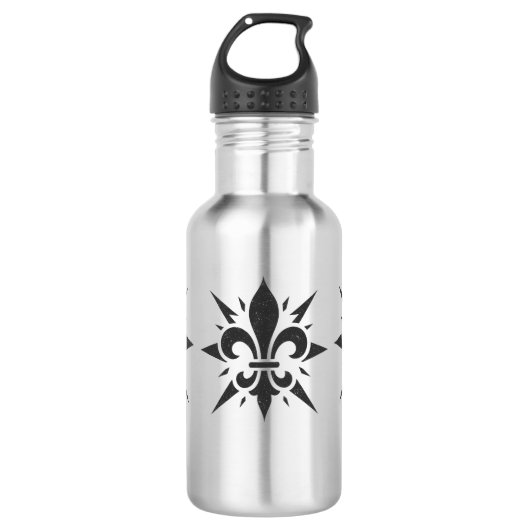 "Gestileerde Fleur-de-lis" Waterfles (Voorkant)