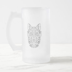 Gestileerde Fox Frosted Glass Mok