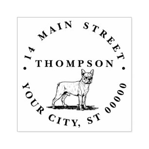  gestileerde Franse buldog Rubberstempel