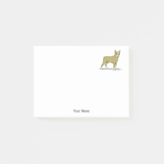 gestileerde Franse Bulldog C Post-it® Notes (Voorkant)