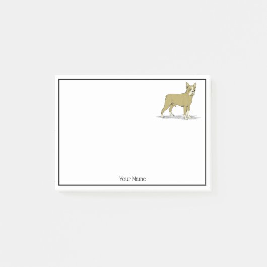 gestileerde Franse Bulldog C Post-it® Notes (Voorkant)