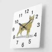  gestileerde Franse Bulldog C Vierkante Klok (Hoek)