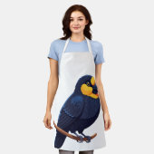 Gestileerde Geelgezichtige Vogel Schort (Gedragen)