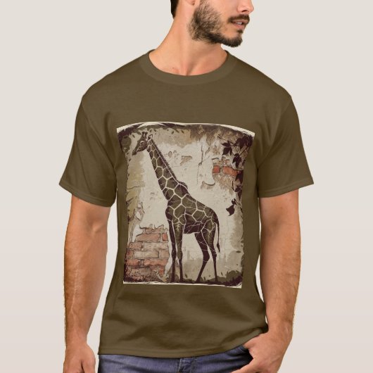 Gestileerde giraffe t-shirt (Voorkant)
