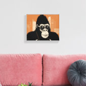 Gestileerde gorilla canvas afdruk (Insitu (Woonkamer))