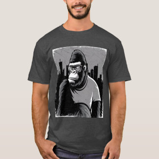 Gestileerde gorilla t-shirt