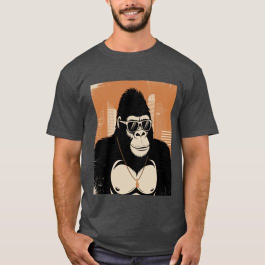 Gestileerde gorilla t-shirt (Voorkant)