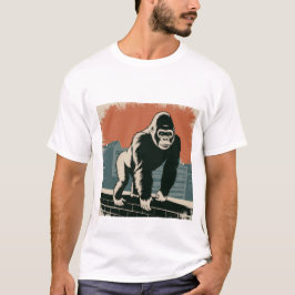 Gestileerde gorilla t-shirt