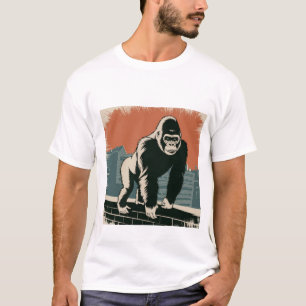 Gestileerde gorilla t-shirt