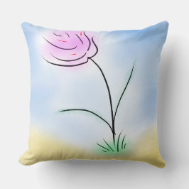 Gestileerde Happy Flower op een warme zonnige dag Kussen