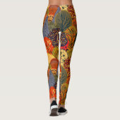 Gestileerde herfstbomen, helder bospatroon. leggings (Achterkant)