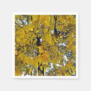 Gestileerde herfstboom schilderen papieren servet