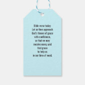 Gestileerde Hydrangea bloemmotief - Elegant Blauw Cadeaulabel (Achterkant)