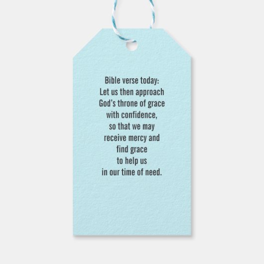 Gestileerde Hydrangea bloemmotief - Elegant Blauw Cadeaulabel (Achterkant)