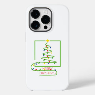 Gestileerde kerstboom met gloeilampen Case-Mate iPhone 14 pro hoesje
