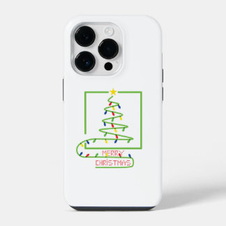 Gestileerde kerstboom met gloeilampen iPhone 14 plus hoesje